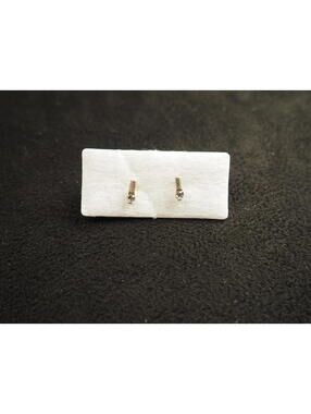 Kenneth Cole Silver Bar Stud Earrings, Dainty Crystal Accented Posts